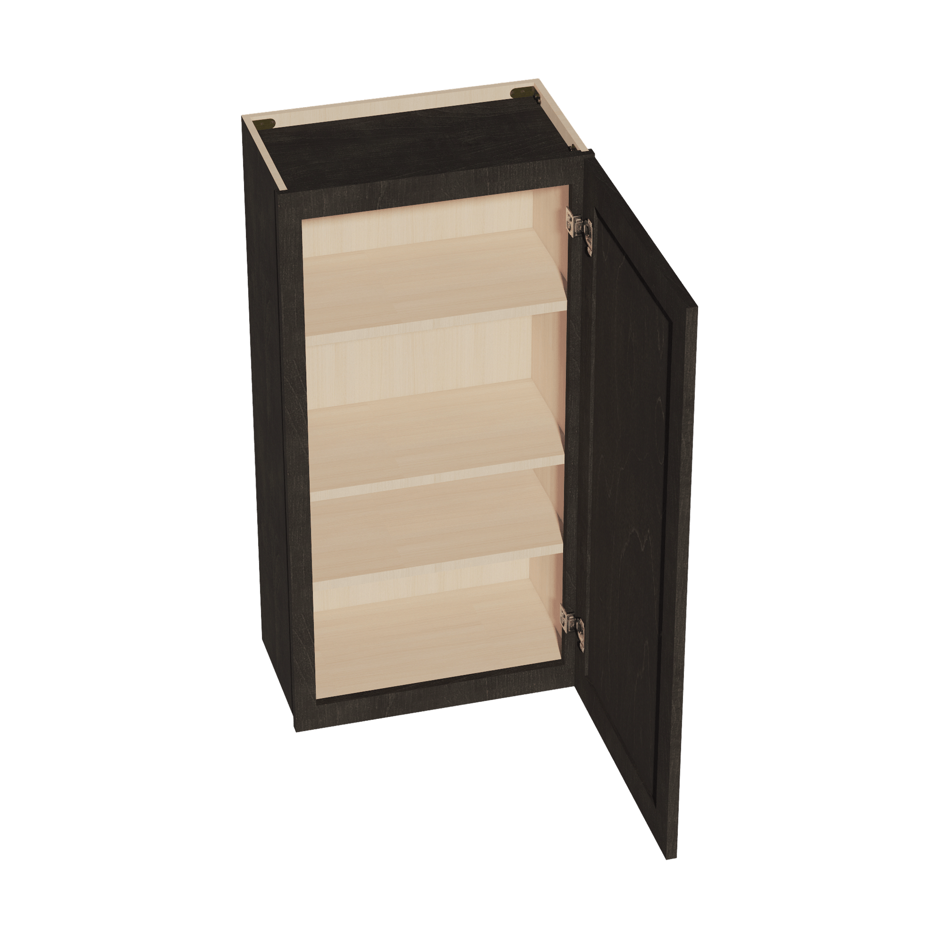 HG - W2142: Dark Gray Shaker 21"W x 42"H 1 Door & 3 Shelves Standard Wall Cabinet - NextCabinets