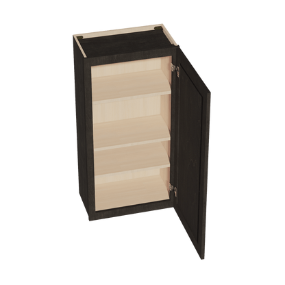 HG - W2142: Dark Gray Shaker 21"W x 42"H 1 Door & 3 Shelves Standard Wall Cabinet - NextCabinets