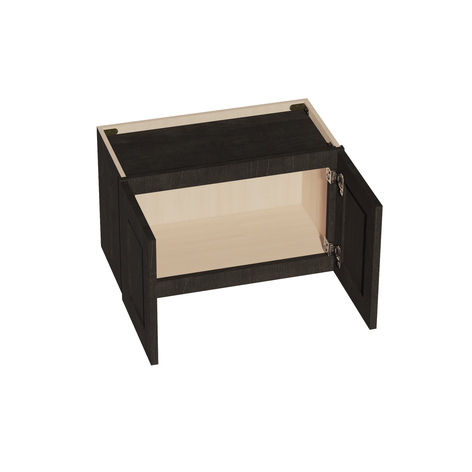 HG - W2415: Dark Gray Shaker 24"W x 15"H 2 Doors Standard Wall Bridge Cabinet - NextCabinets