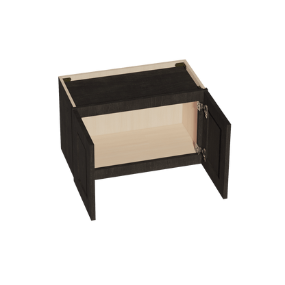 HG - W2415: Dark Gray Shaker 24"W x 15"H 2 Doors Standard Wall Bridge Cabinet - NextCabinets