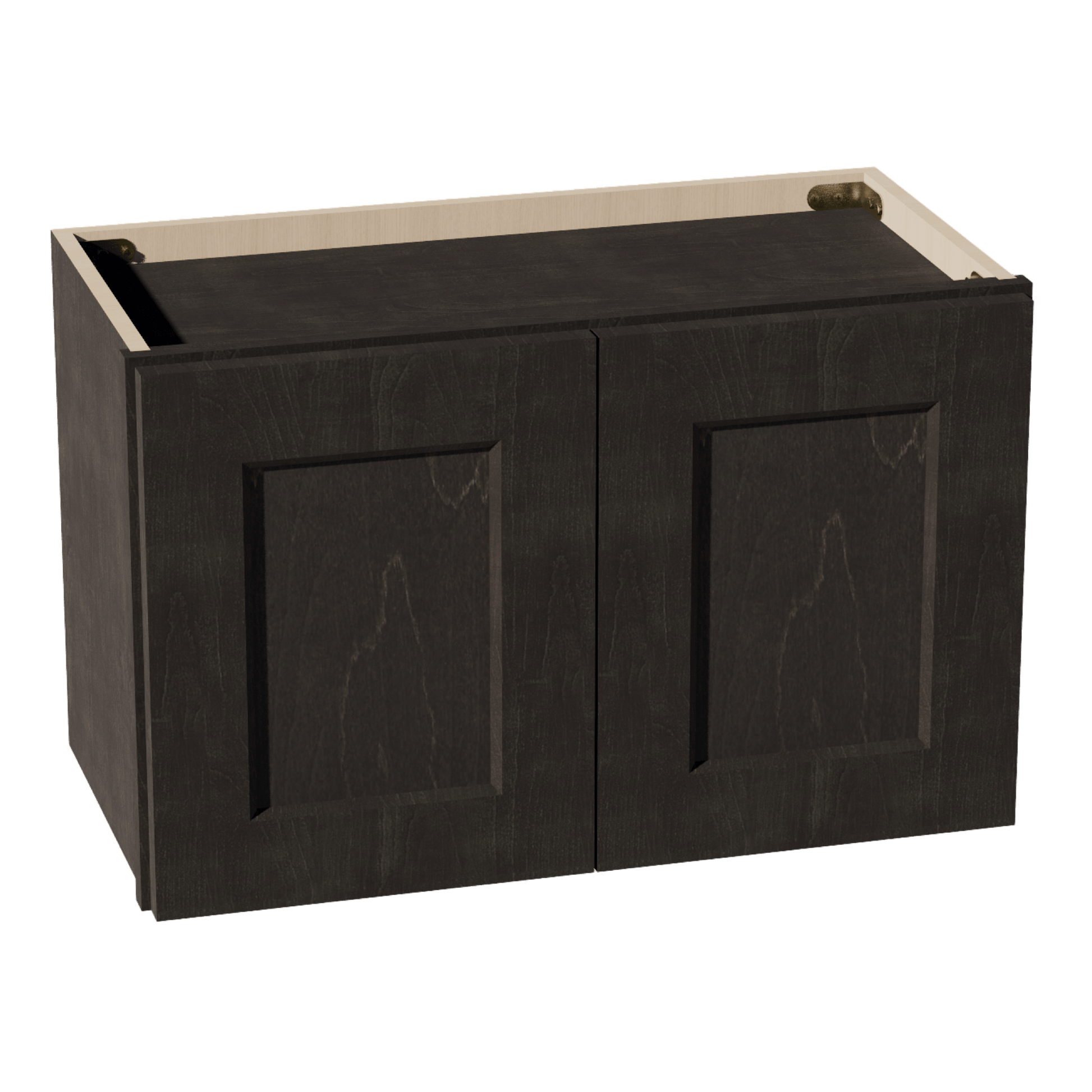 HG - W2415: Dark Gray Shaker 24"W x 15"H 2 Doors Standard Wall Bridge Cabinet - NextCabinets
