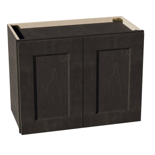 HG - W2418: Dark Gray Shaker 24"W x 18"H 2 Doors Standard Wall Bridge Cabinet - NextCabinets