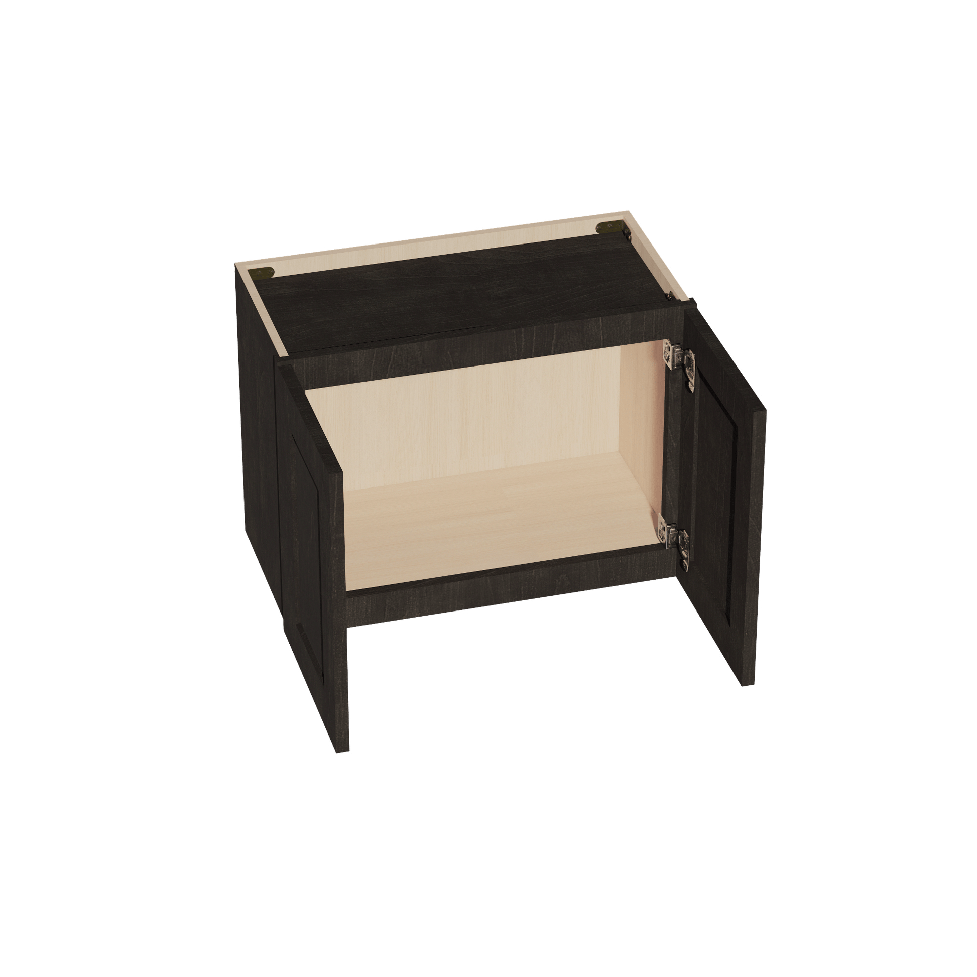 HG - W2418: Dark Gray Shaker 24"W x 18"H 2 Doors Standard Wall Bridge Cabinet - NextCabinets