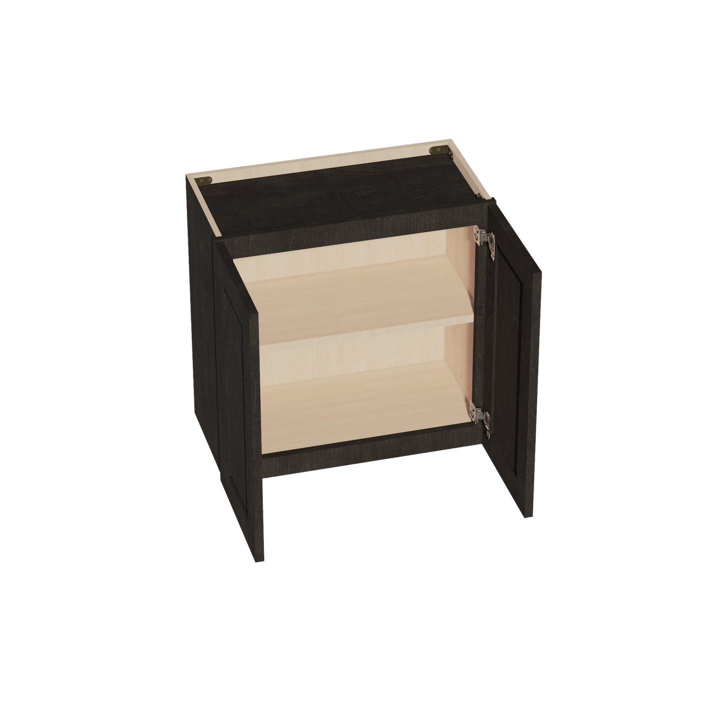 HG - W2424: Dark Gray Shaker 24"W x 24"H 2 Doors Standard Wall Bridge Cabinet - NextCabinets