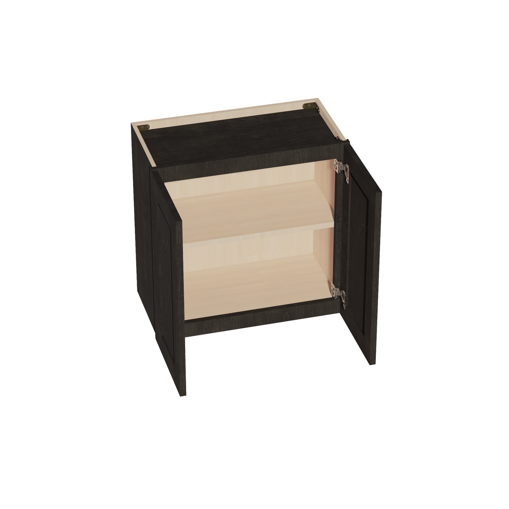 HG - W2424: Dark Gray Shaker 24"W x 24"H 2 Doors Standard Wall Bridge Cabinet - NextCabinets