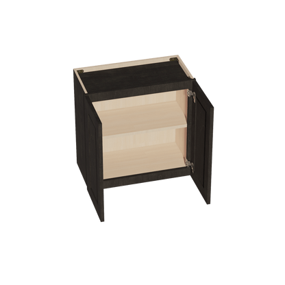 HG - W2424: Dark Gray Shaker 24"W x 24"H 2 Doors Standard Wall Bridge Cabinet - NextCabinets