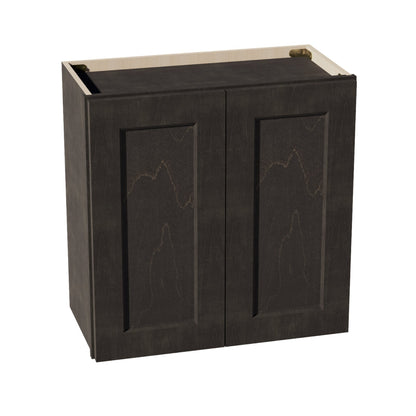 HG - W2424: Dark Gray Shaker 24"W x 24"H 2 Doors Standard Wall Bridge Cabinet - NextCabinets