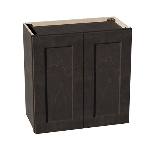 HG - W2424: Dark Gray Shaker 24"W x 24"H 2 Doors Standard Wall Bridge Cabinet - NextCabinets