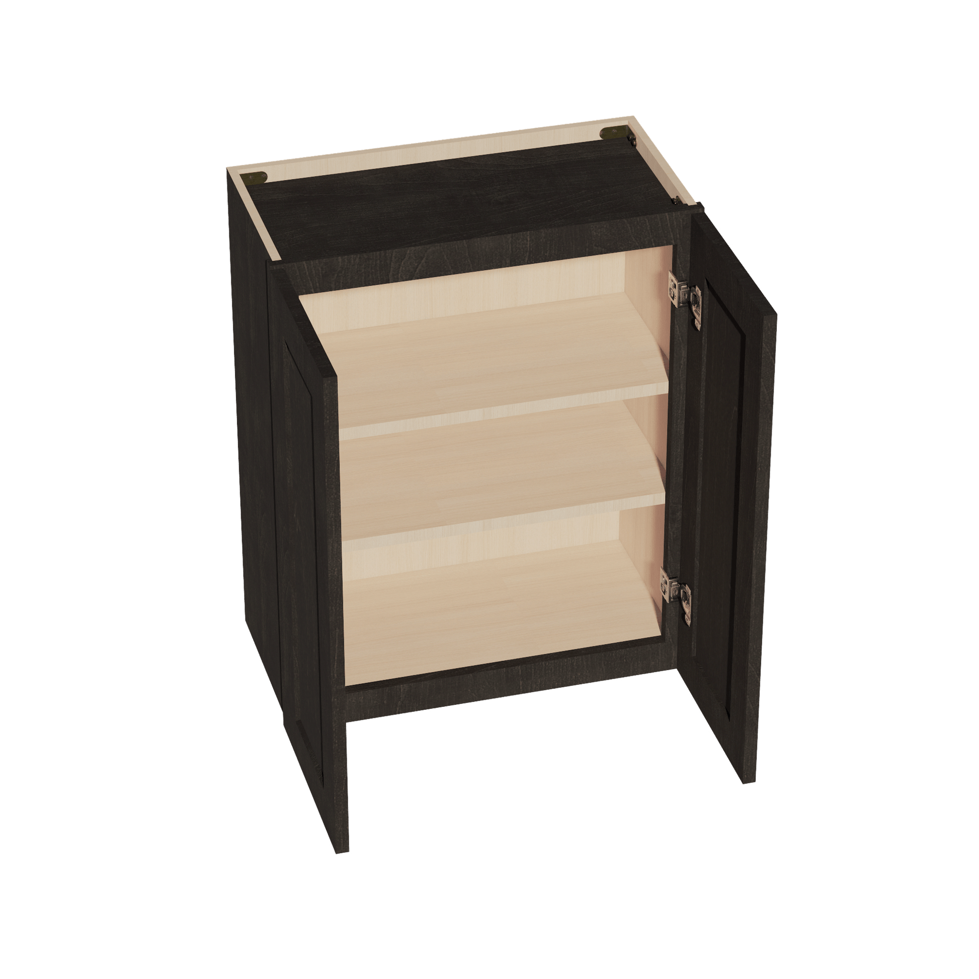 HG - W2430: Dark Gray Shaker 24"W x 30"H 2 Doors & 2 Shelves Standard Wall Cabinet - NextCabinets