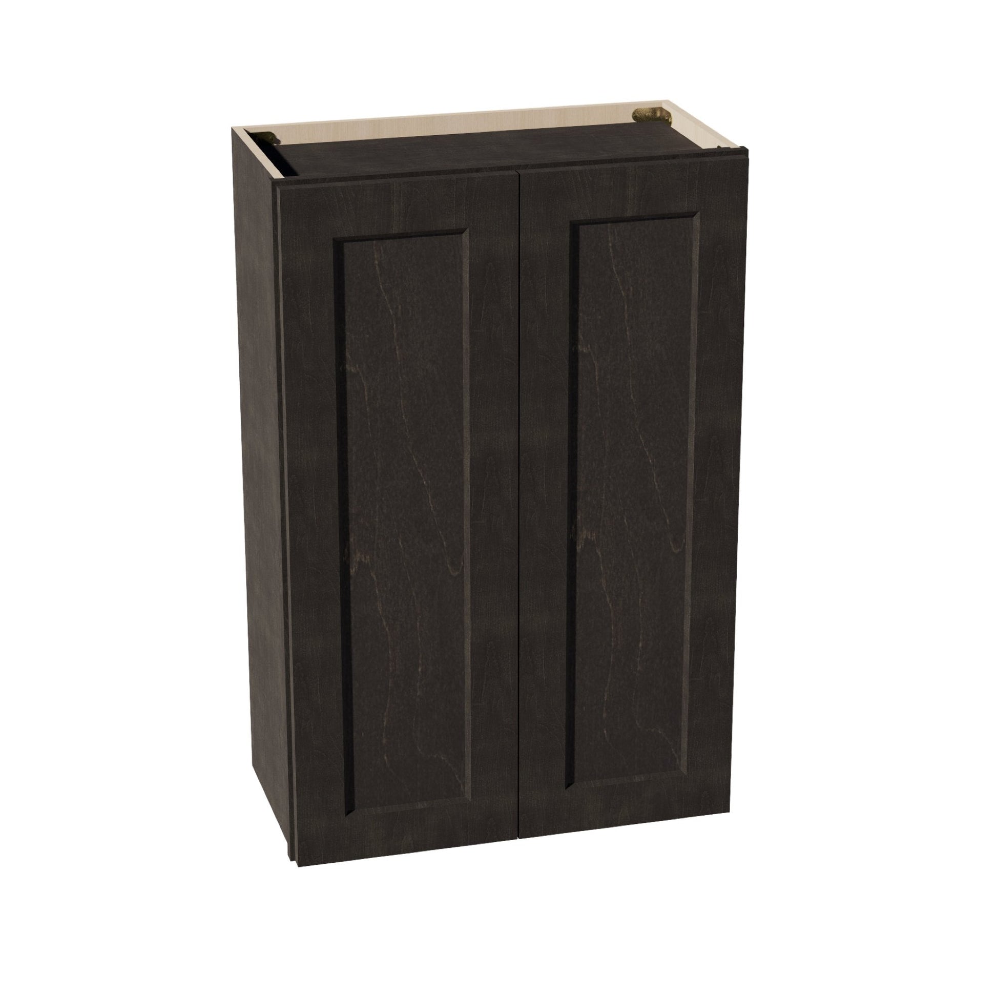 HG - W2436: Dark Gray Shaker 24"W x 36"H 2 Doors & 2 Shelves Standard Wall Cabinet - NextCabinets