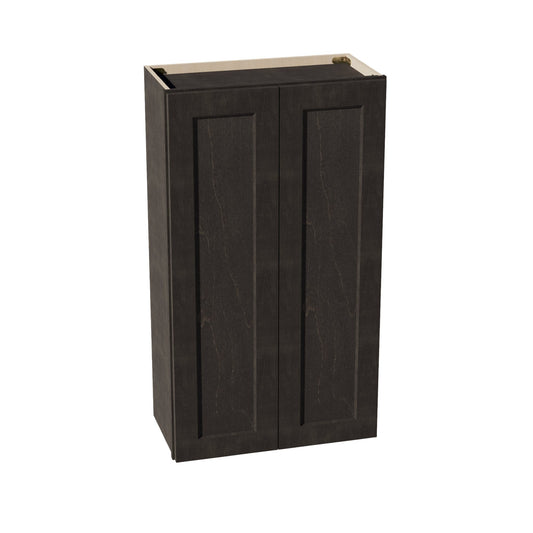 HG - W2442: Dark Gray Shaker 24"W x 42"H 2 Doors & 3 Shelves Standard Wall Cabinet - NextCabinets
