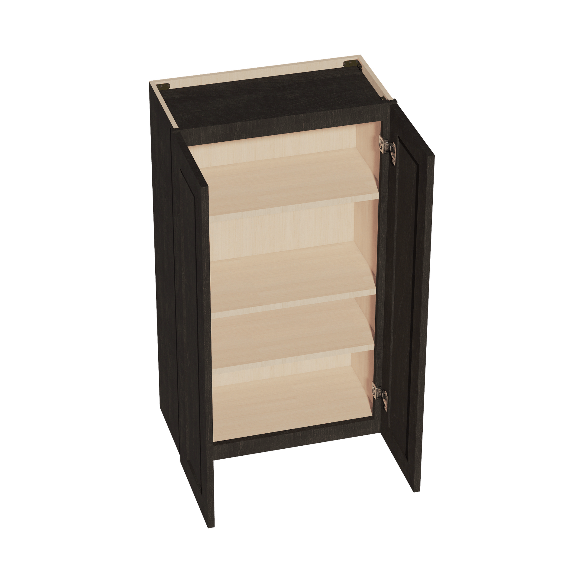 HG - W2442: Dark Gray Shaker 24"W x 42"H 2 Doors & 3 Shelves Standard Wall Cabinet - NextCabinets