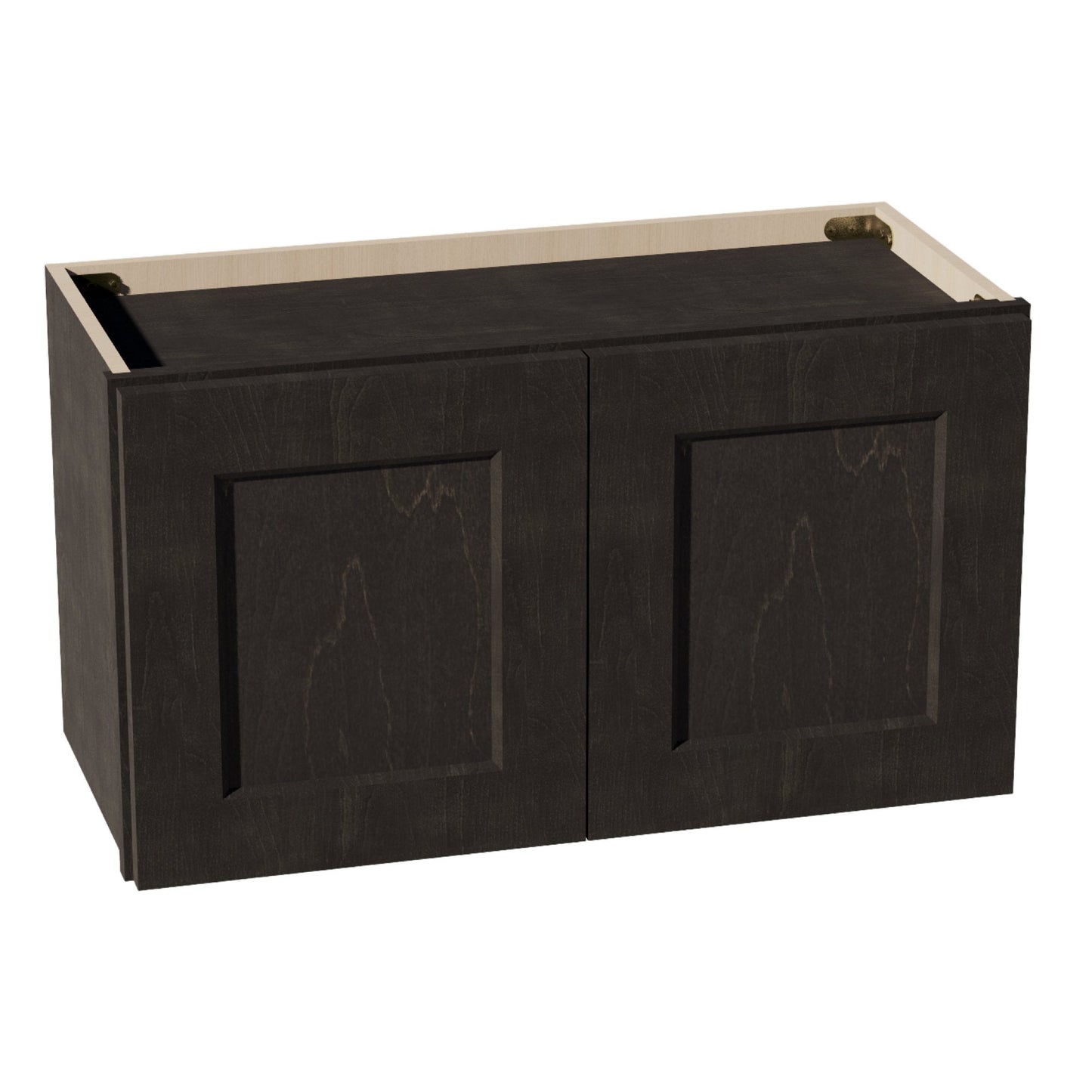 HG - W2715: Dark Gray Shaker 27"W x 15"H 2 Doors Standard Wall Bridge Cabinet - NextCabinets