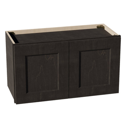 HG - W2715: Dark Gray Shaker 27"W x 15"H 2 Doors Standard Wall Bridge Cabinet - NextCabinets