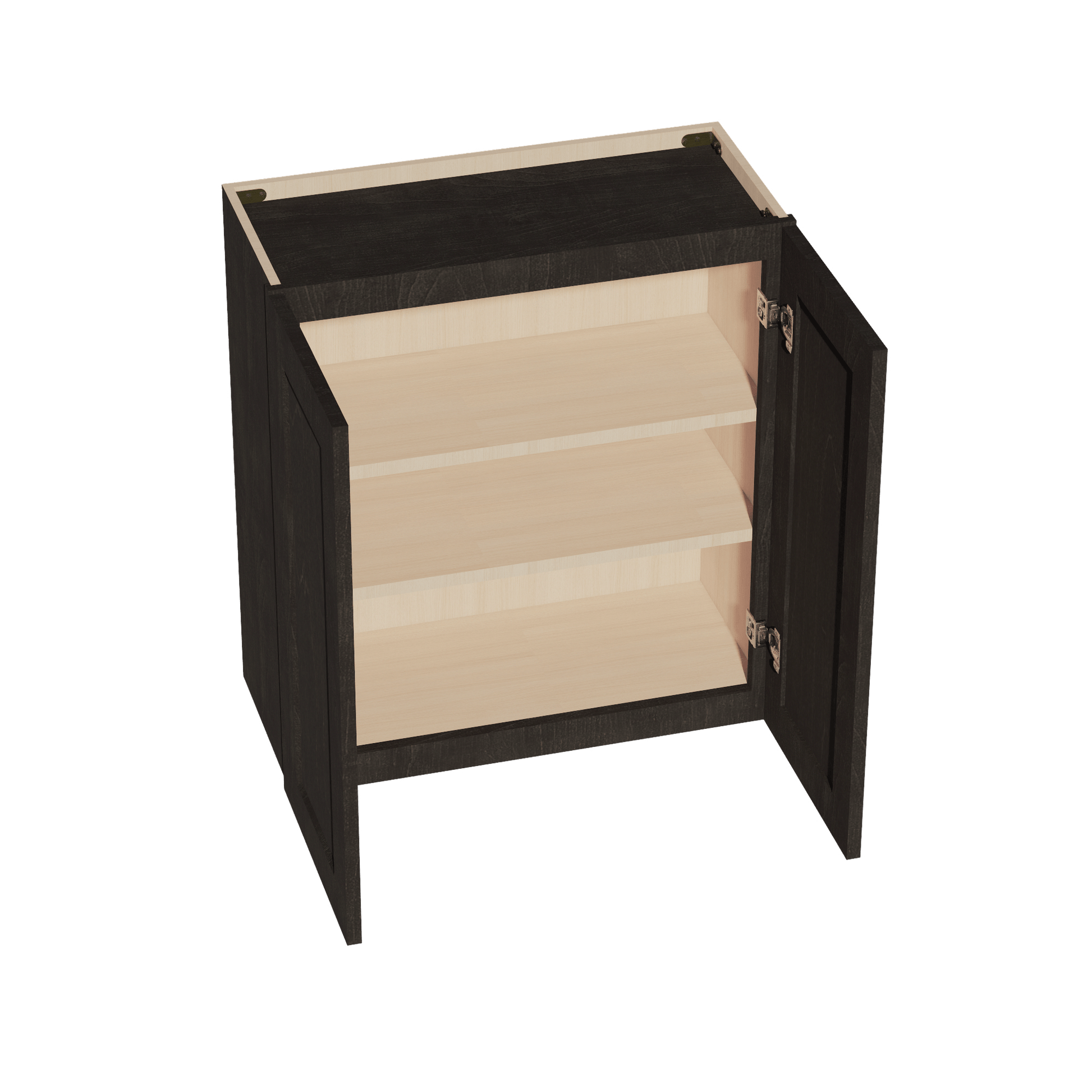 HG - W2730: Dark Gray Shaker 27"W x 30"H 2 Doors & 2 Shelves Standard Wall Cabinet - NextCabinets