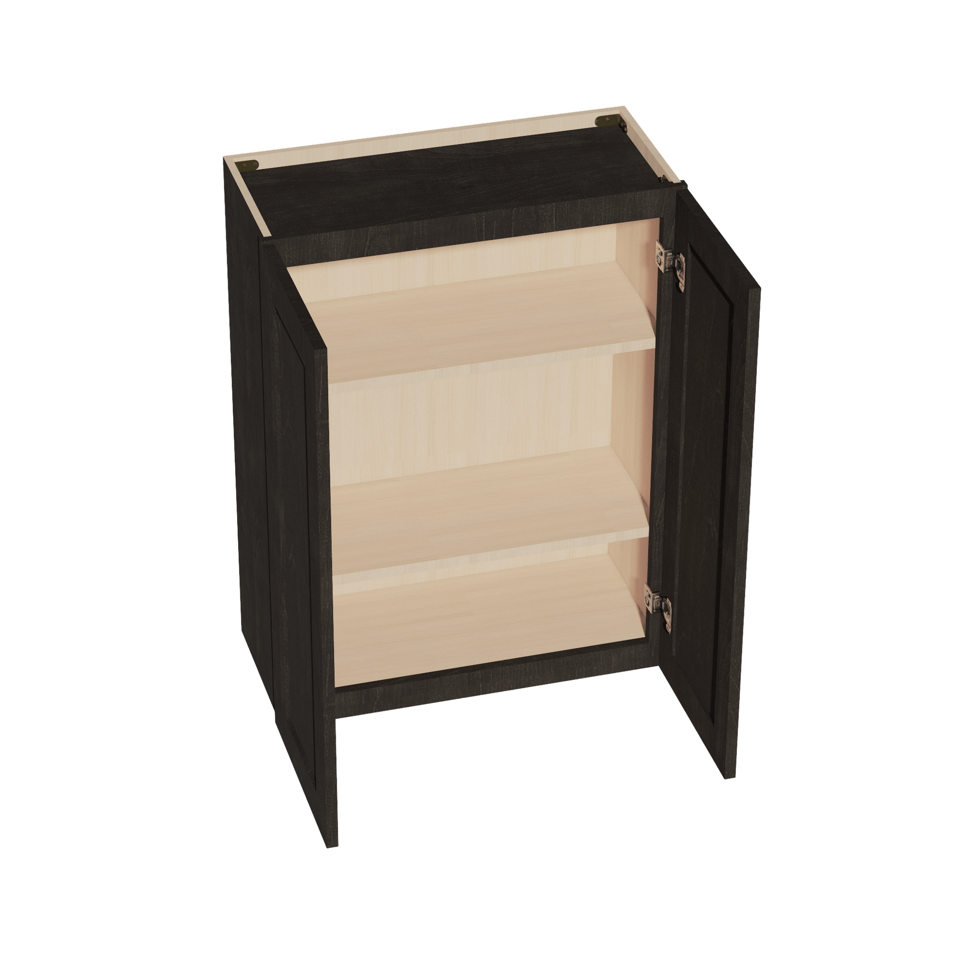 HG - W2736: Dark Gray Shaker 27"W x 36"H 2 Doors & 2 Shelves Standard Wall Cabinet - NextCabinets