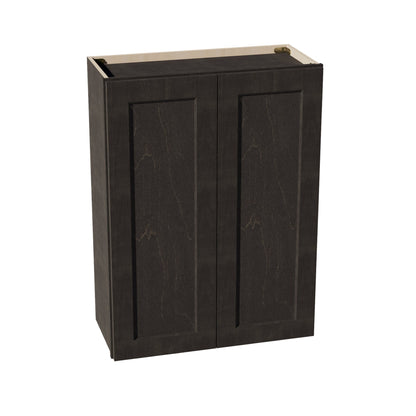 HG - W2736: Dark Gray Shaker 27"W x 36"H 2 Doors & 2 Shelves Standard Wall Cabinet - NextCabinets