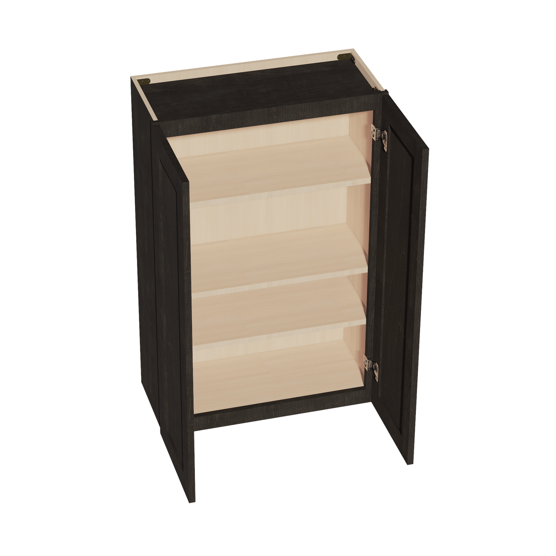 HG - W2742: Dark Gray Shaker 27"W x 42"H 2 Doors & 3 Shelves Standard Wall Cabinet - NextCabinets