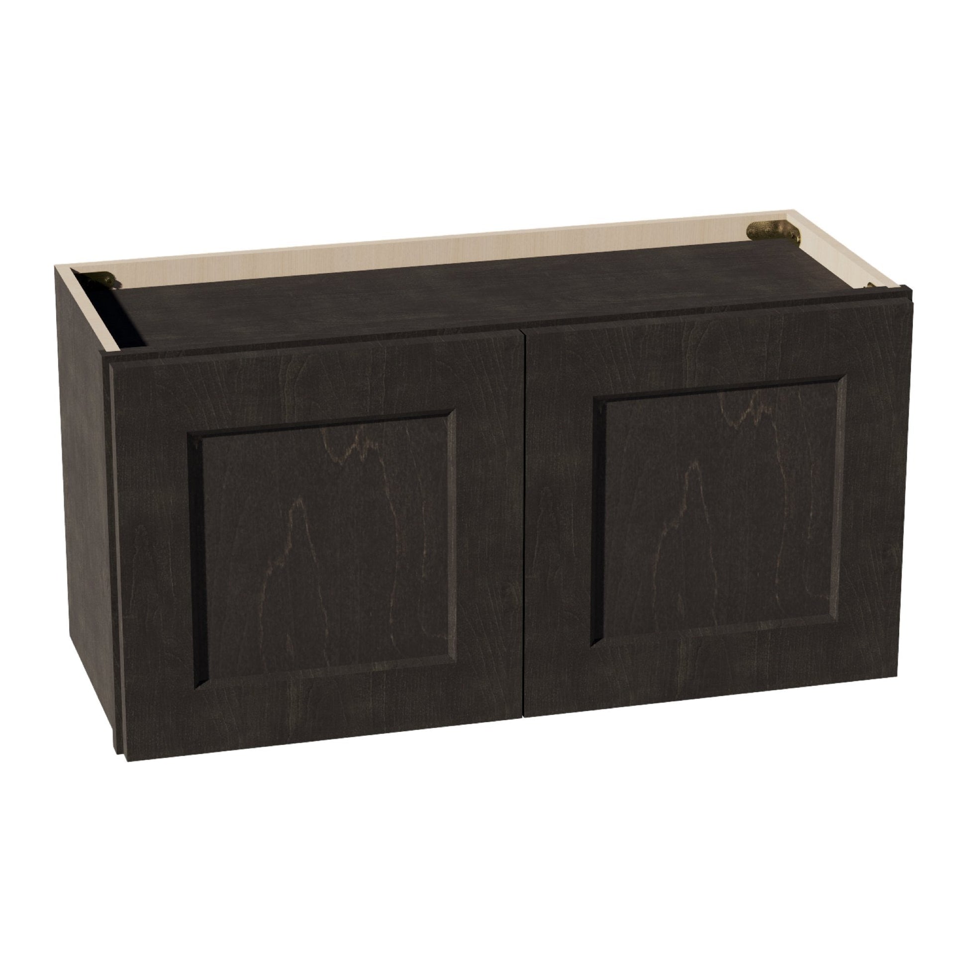 HG - W3015: Dark Gray Shaker 30"W x 15"H 2 Doors Standard Wall Bridge Cabinet - NextCabinets
