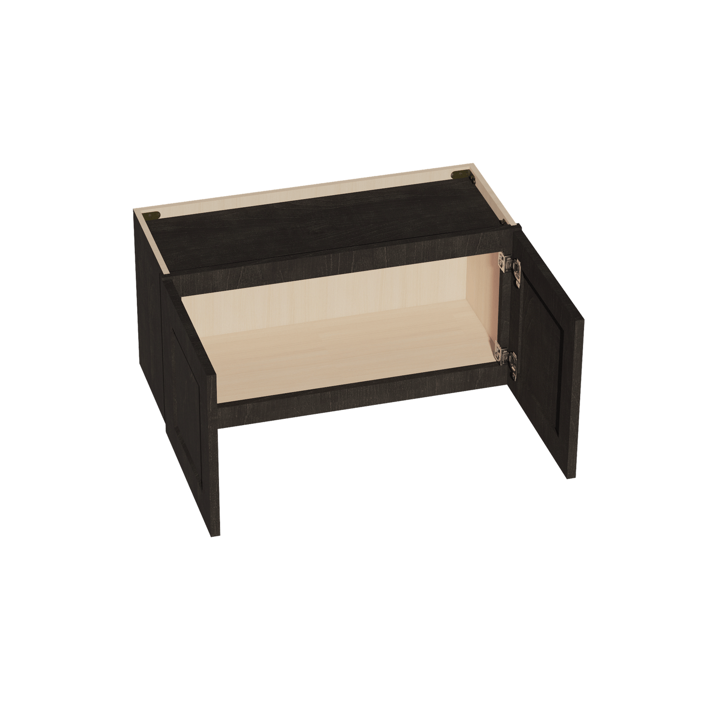 HG - W3015: Dark Gray Shaker 30"W x 15"H 2 Doors Standard Wall Bridge Cabinet - NextCabinets