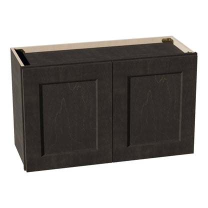 HG - W3018: Dark Gray Shaker 30"W x 18"H 2 Doors Standard Wall Bridge Cabinet - NextCabinets