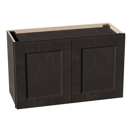 HG - W3018: Dark Gray Shaker 30"W x 18"H 2 Doors Standard Wall Bridge Cabinet - NextCabinets