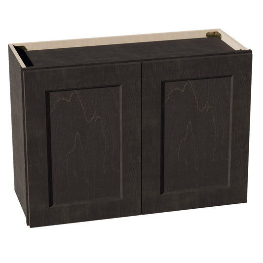 HG - W3021: Dark Gray Shaker 30"W x 21"H 2 Doors Standard Wall Bridge Cabinet - NextCabinets