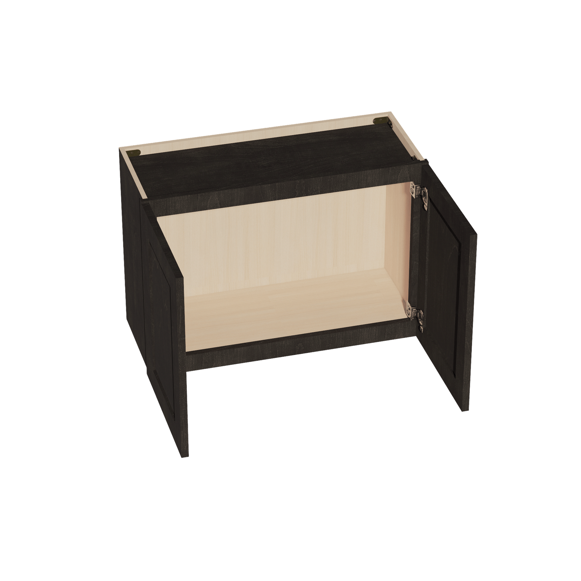 HG - W3021: Dark Gray Shaker 30"W x 21"H 2 Doors Standard Wall Bridge Cabinet - NextCabinets