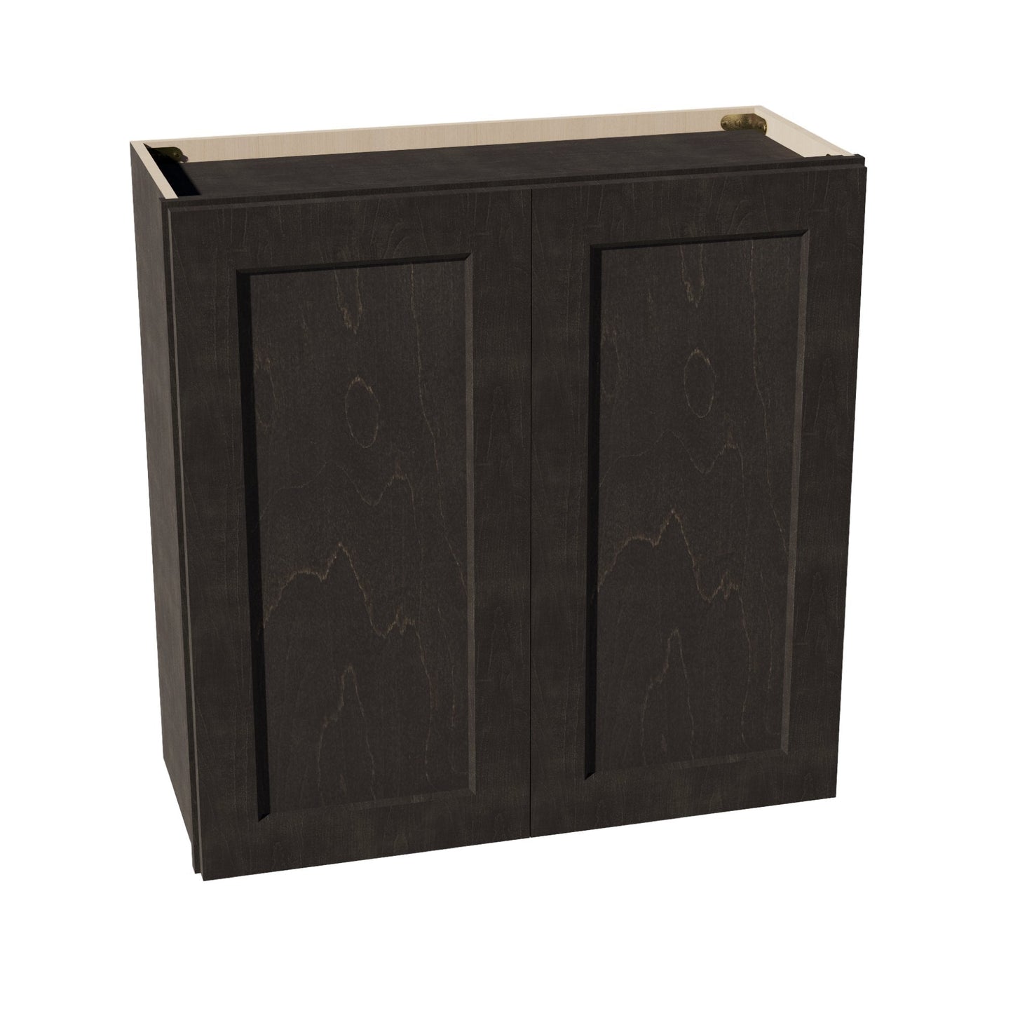 HG - W3030: Dark Gray Shaker 30"W x 30"H 2 Doors & 2 Shelves Standard Wall Cabinet - NextCabinets