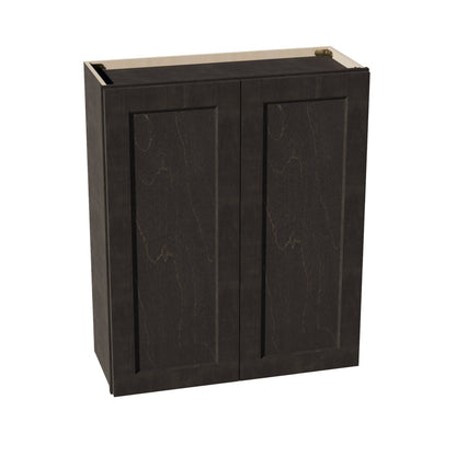 HG - W3036: Dark Gray Shaker 30"W x 36"H 2 Doors & 2 Shelves Standard Wall Cabinet - NextCabinets