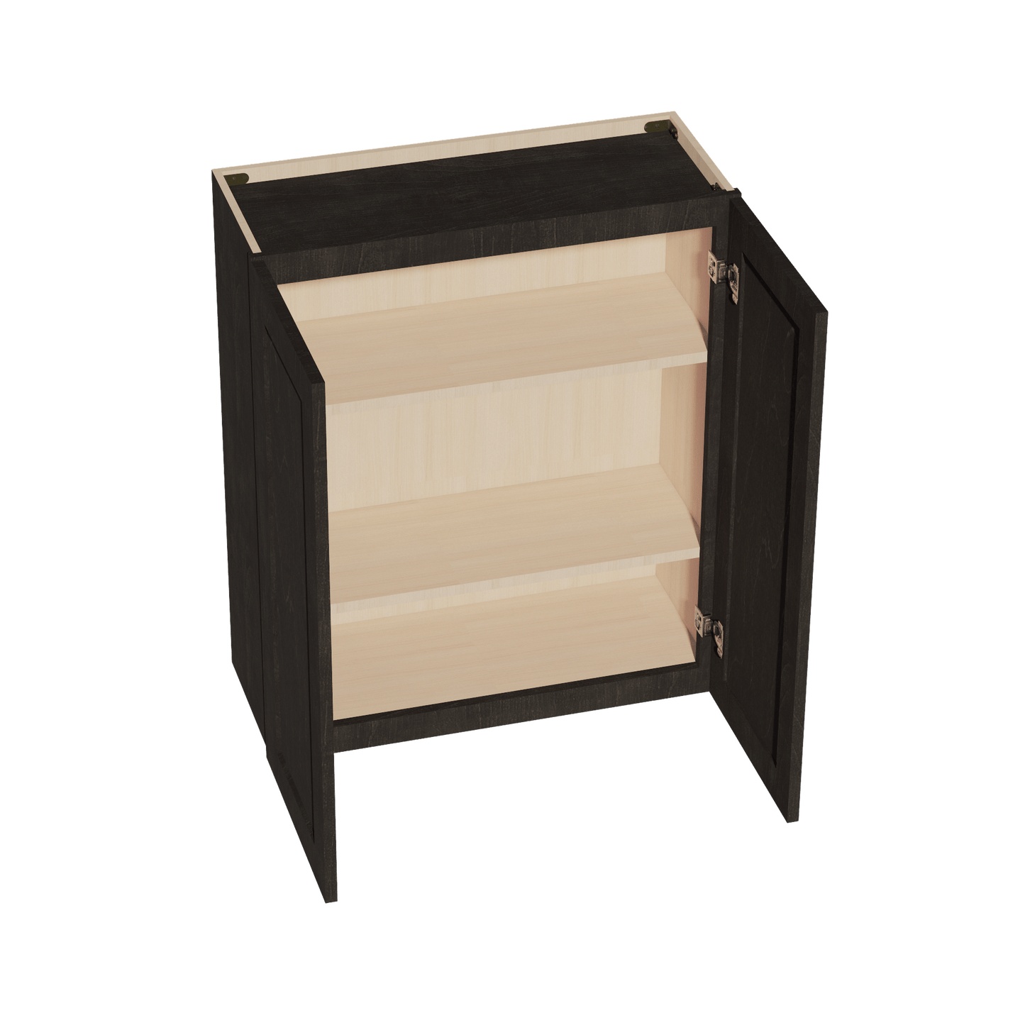 HG - W3036: Dark Gray Shaker 30"W x 36"H 2 Doors & 2 Shelves Standard Wall Cabinet - NextCabinets