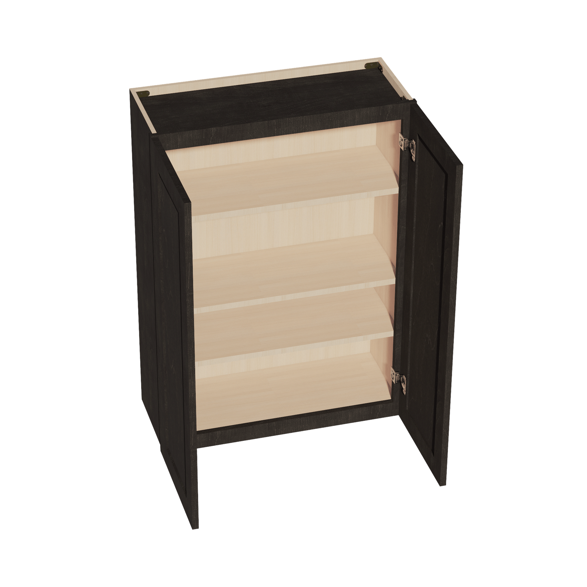 HG - W3042: Dark Gray Shaker 30"W x 42"H 2 Doors & 3 Shelves Standard Wall Cabinet - NextCabinets