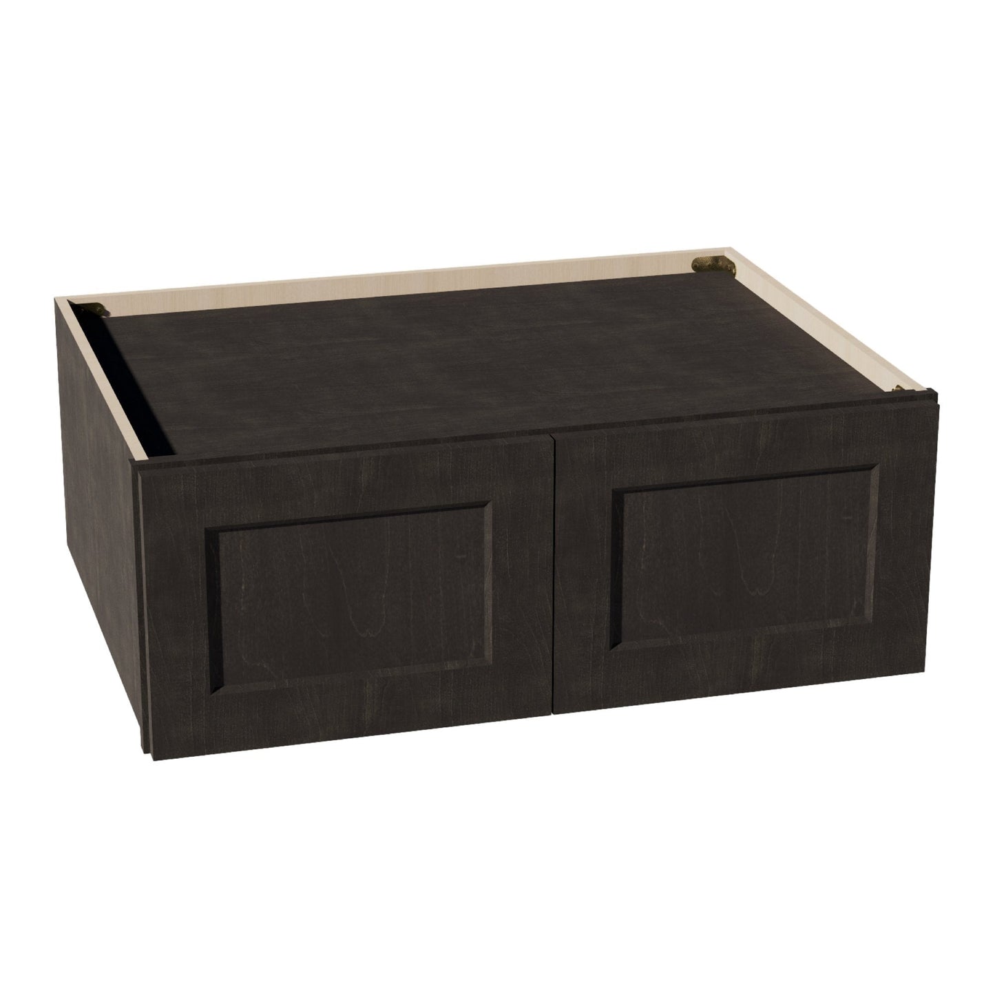 HG - W331224: Dark Gray Shaker 33"W x 12"H x 24"D 2 Doors Standard Bridge Wall Cabinet - NextCabinets