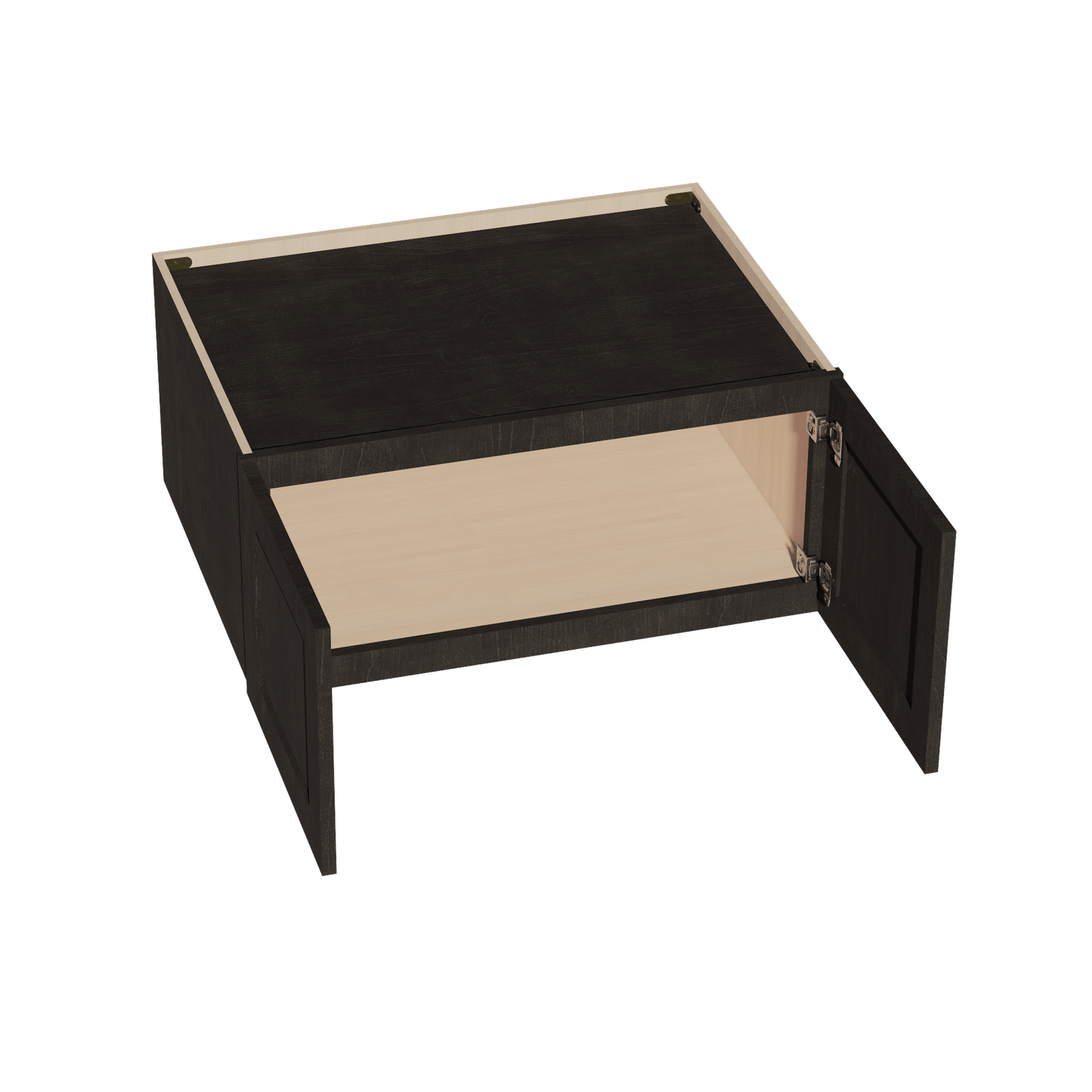 HG - W331524: Dark Gray Shaker 33"W x 15"H x 24"D 2 Doors Standard Bridge Wall Cabinet - NextCabinets