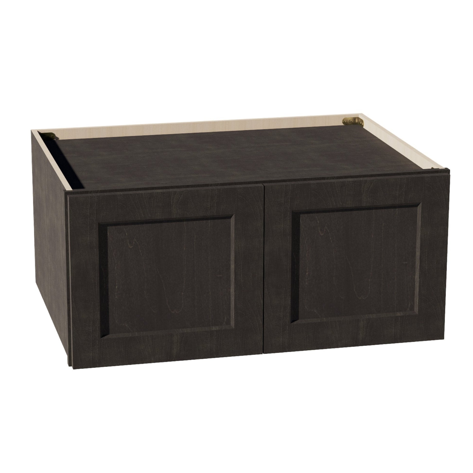 HG - W331524: Dark Gray Shaker 33"W x 15"H x 24"D 2 Doors Standard Bridge Wall Cabinet - NextCabinets
