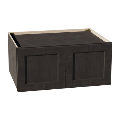 HG - W331524: Dark Gray Shaker 33"W x 15"H x 24"D 2 Doors Standard Bridge Wall Cabinet - NextCabinets