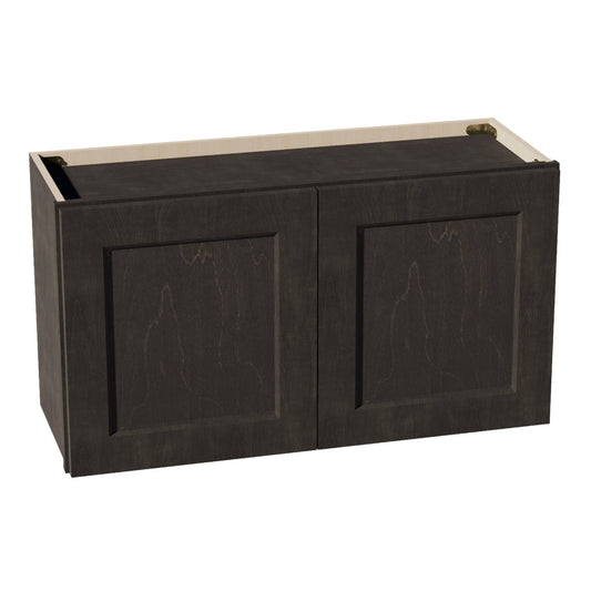 HG - W3318: Dark Gray Shaker 33"W x 18"H 2 Doors Standard Wall Bridge Cabinet - NextCabinets