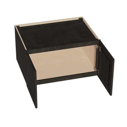 HG - W331824: Dark Gray Shaker 33"W x 18"H x 24"D 2 Doors Standard Bridge Wall Cabinet - NextCabinets