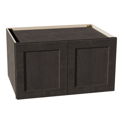 HG - W331824: Dark Gray Shaker 33"W x 18"H x 24"D 2 Doors Standard Bridge Wall Cabinet - NextCabinets