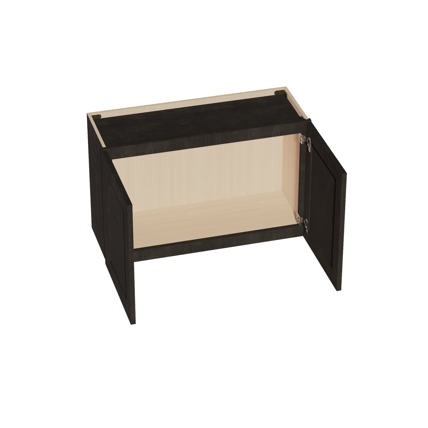 HG - W3321: Dark Gray Shaker 33"W x 21"H 2 Doors Standard Wall Bridge Cabinet - NextCabinets