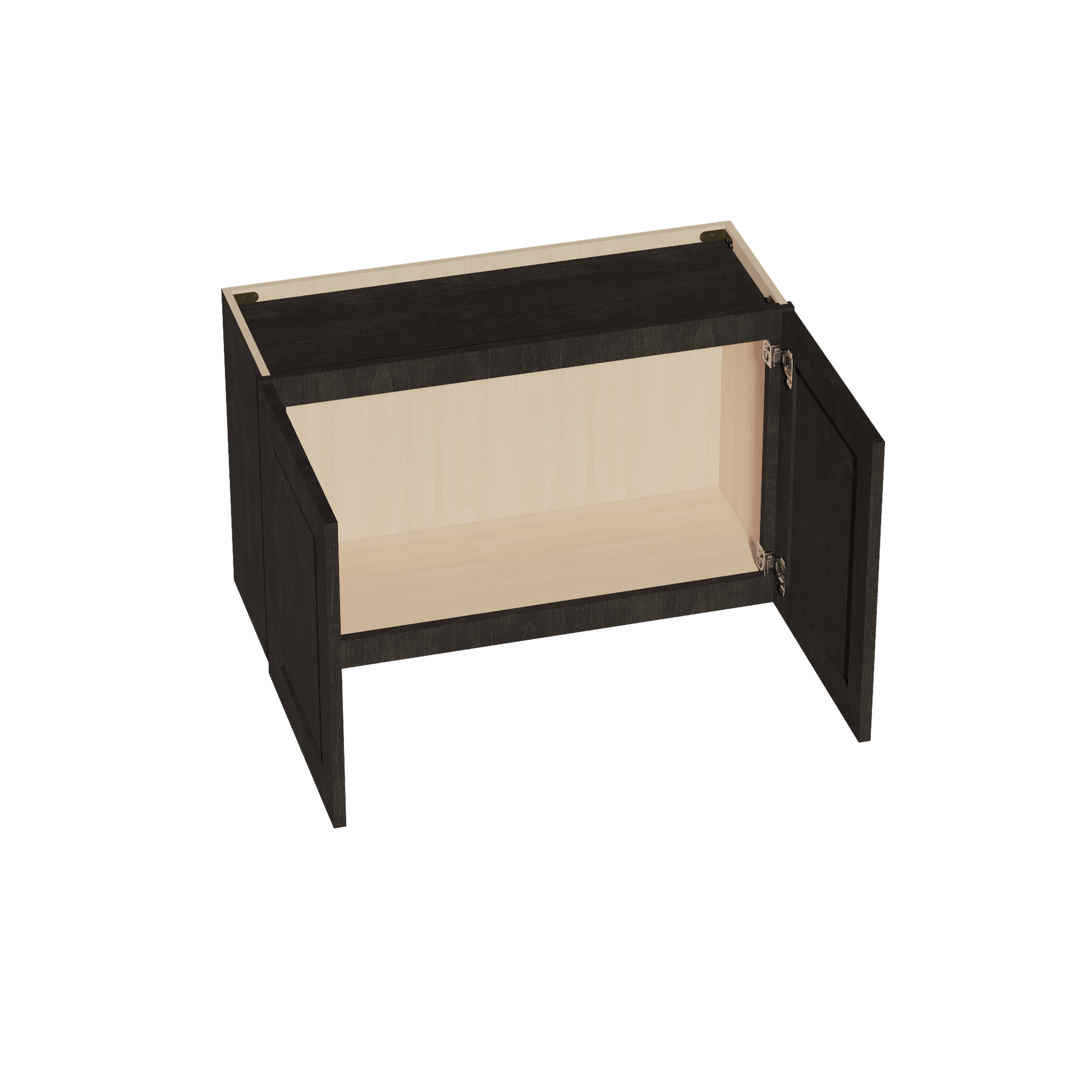 HG - W3321: Dark Gray Shaker 33"W x 21"H 2 Doors Standard Wall Bridge Cabinet - NextCabinets