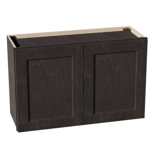 HG - W3321: Dark Gray Shaker 33"W x 21"H 2 Doors Standard Wall Bridge Cabinet - NextCabinets