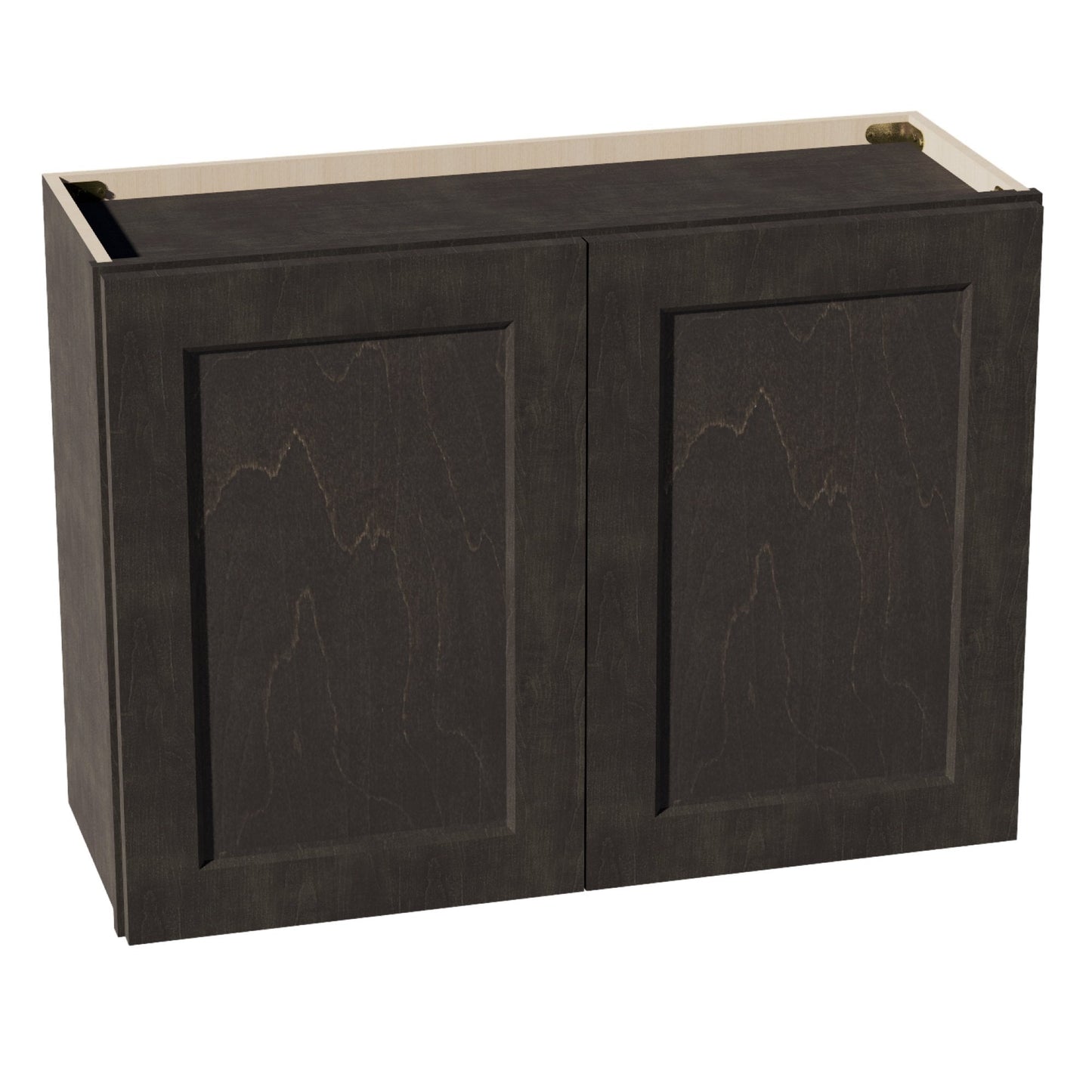 HG - W3324: Dark Gray Shaker 33"W x 24"H 2 Doors Standard Wall Bridge Cabinet - NextCabinets