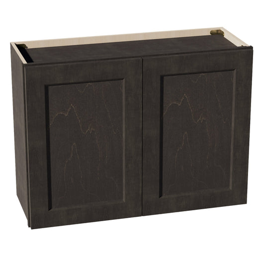 HG - W3324: Dark Gray Shaker 33"W x 24"H 2 Doors Standard Wall Bridge Cabinet - NextCabinets