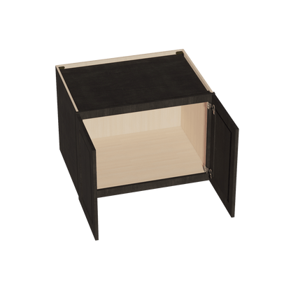 HG - W332424: Dark Gray Shaker 33"W x 24"H x 24"D 2 Doors & 1 Shelf Standard Bridge Wall Cabinet - NextCabinets