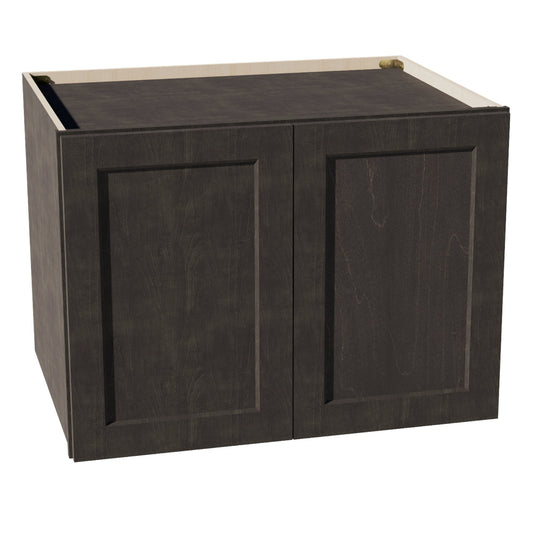 HG - W332424: Dark Gray Shaker 33"W x 24"H x 24"D 2 Doors & 1 Shelf Standard Bridge Wall Cabinet - NextCabinets