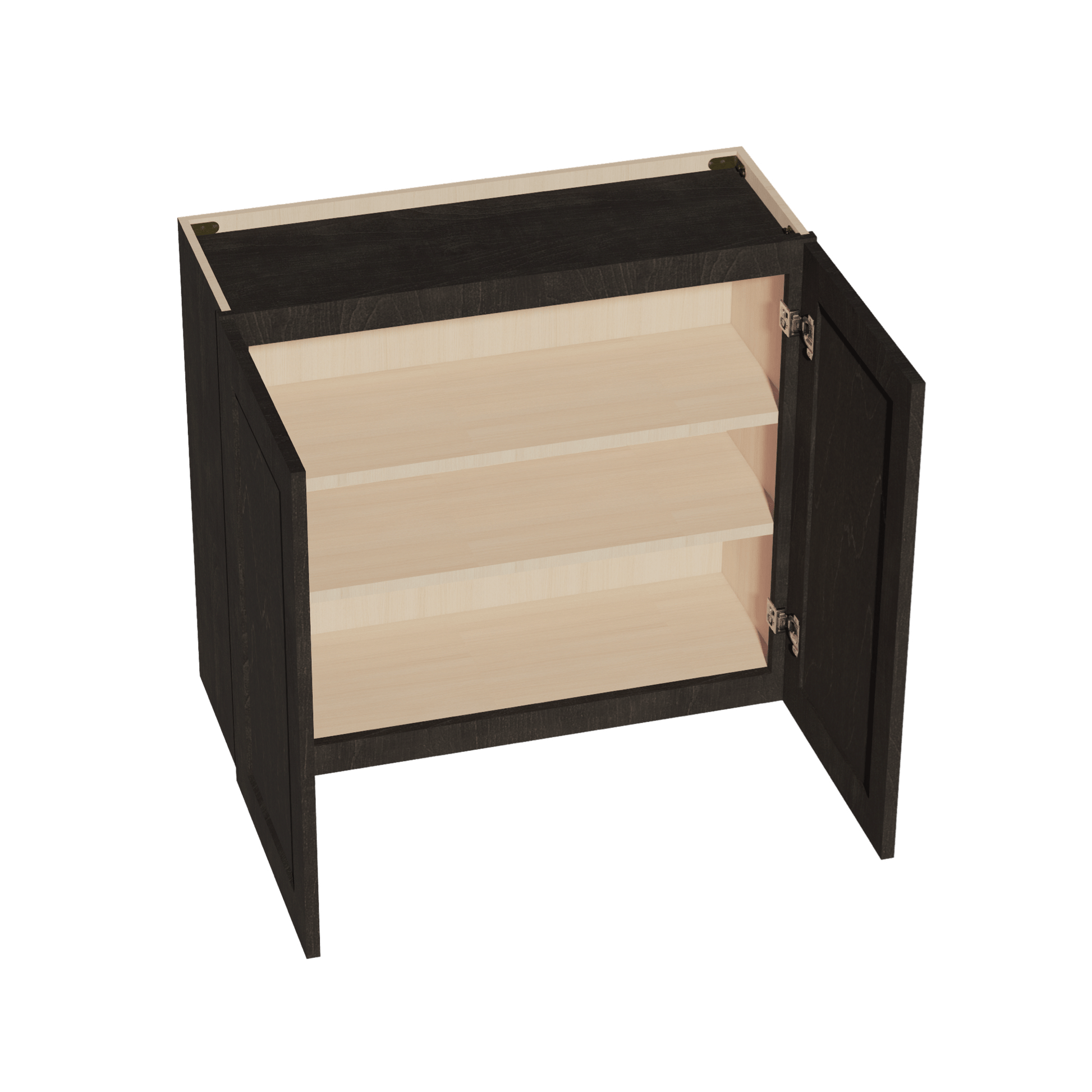 HG - W3330: Dark Gray Shaker 33"W x 30"H 2 Doors & 2 Shelves Standard Wall Cabinet - NextCabinets