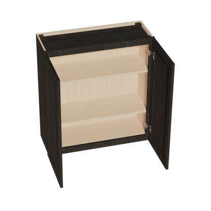HG - W3336: Dark Gray Shaker 33"W x 36"H 2 Doors & 2 Shelves Standard Wall Cabinet - NextCabinets