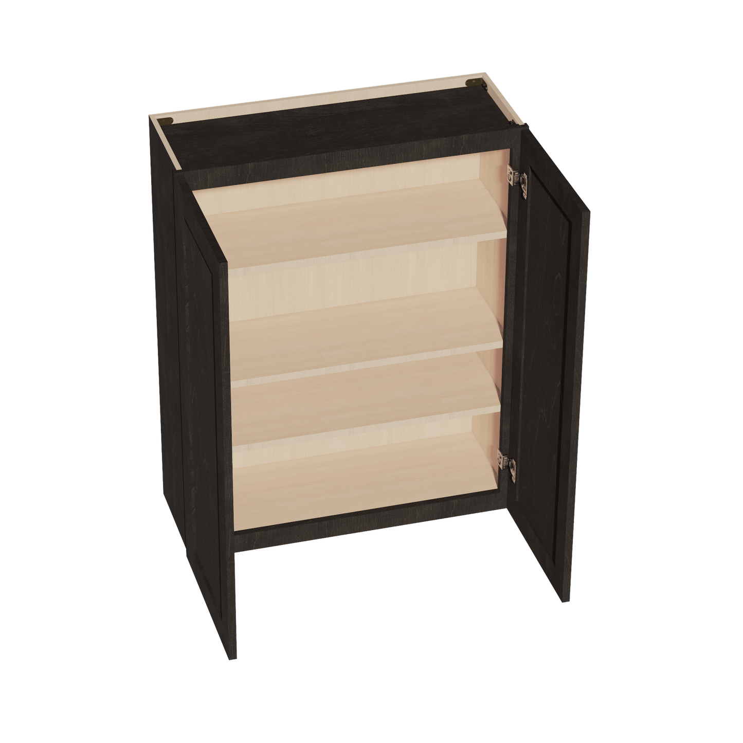 HG - W3342: Dark Gray Shaker 33"W x 42"H 2 Doors & 3 Shelves Standard Wall Cabinet - NextCabinets