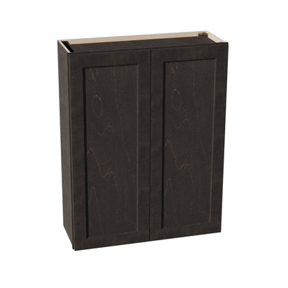 HG - W3342: Dark Gray Shaker 33"W x 42"H 2 Doors & 3 Shelves Standard Wall Cabinet - NextCabinets